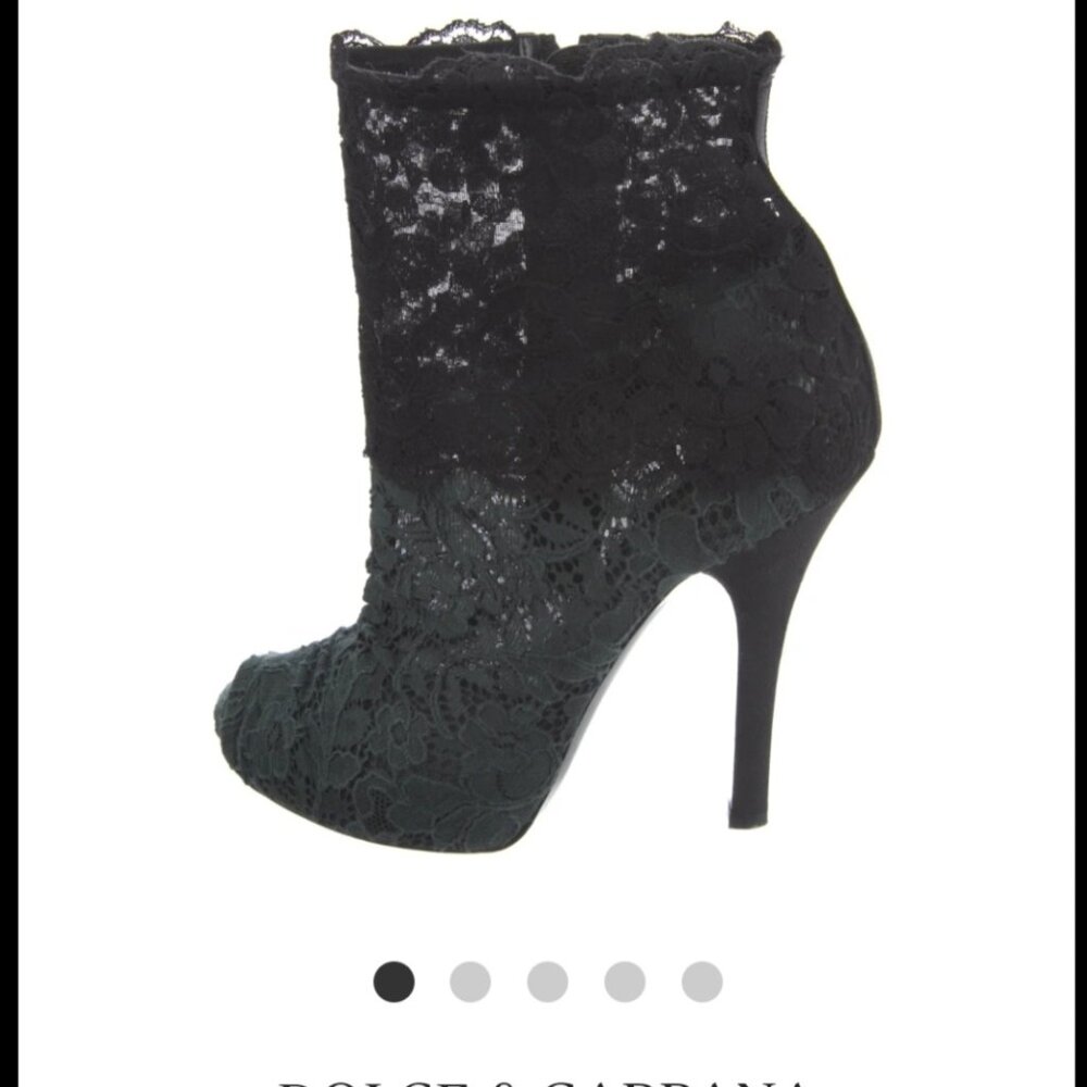 Black Dolce and Gabbana lace boots